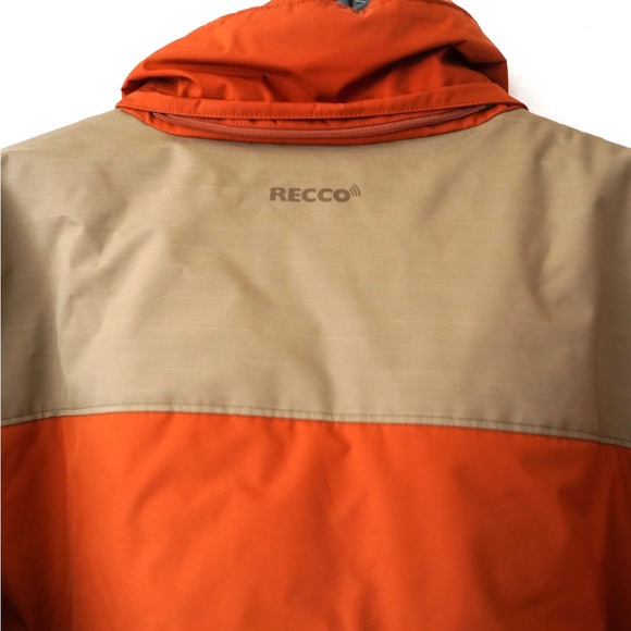 Patagonia Rubicon Rider Insulated Jacket Men’s Size M Orange Beige Recco - Picture 5 of 14